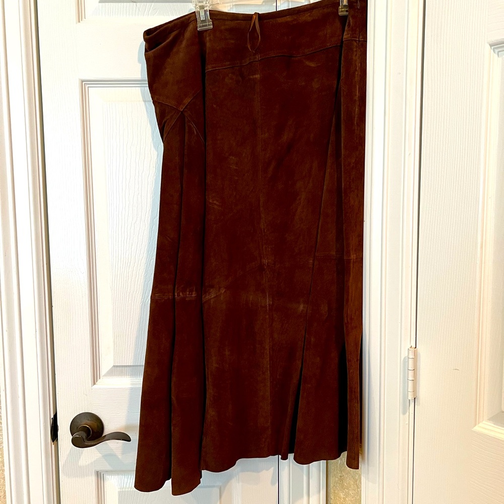 Vintage Brown Suede Skirt
